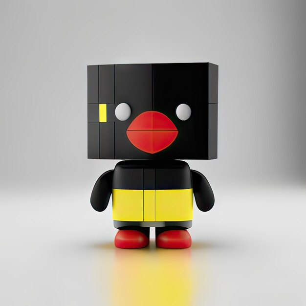 Mascot in yellow black and red colors Generative AI