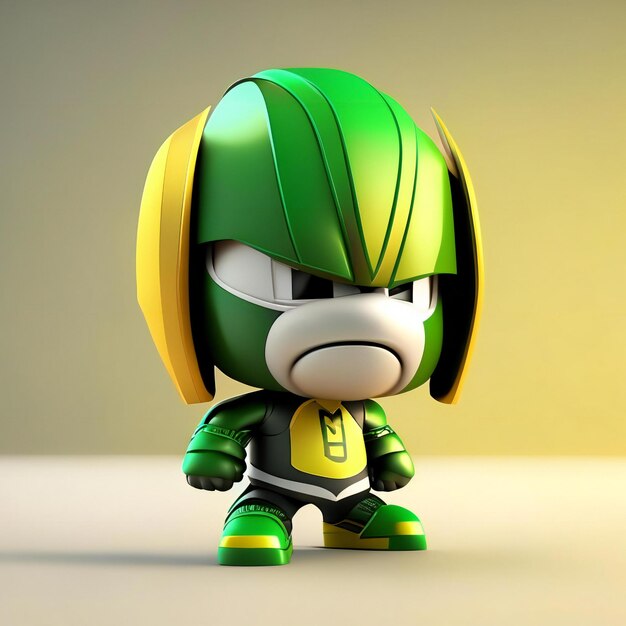 Photo mascot in yellow and green colors generative ai