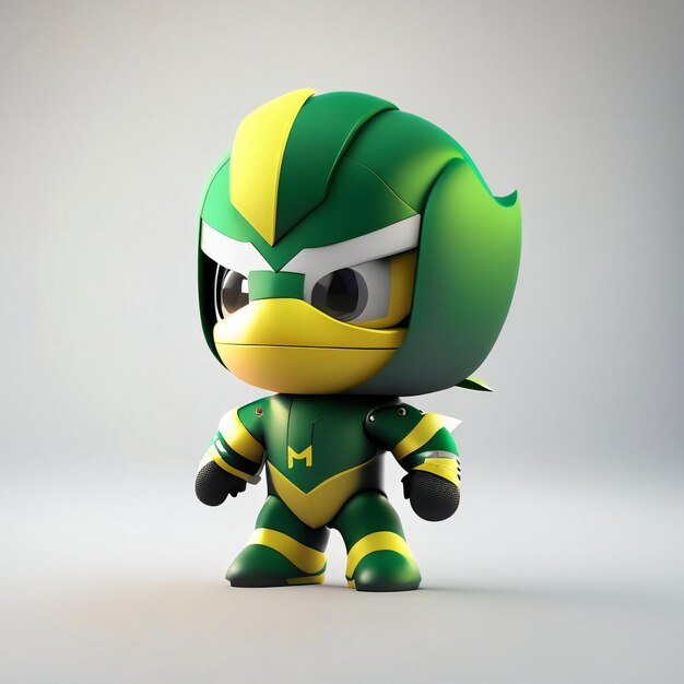 Mascot in yellow and green colors Generative AI