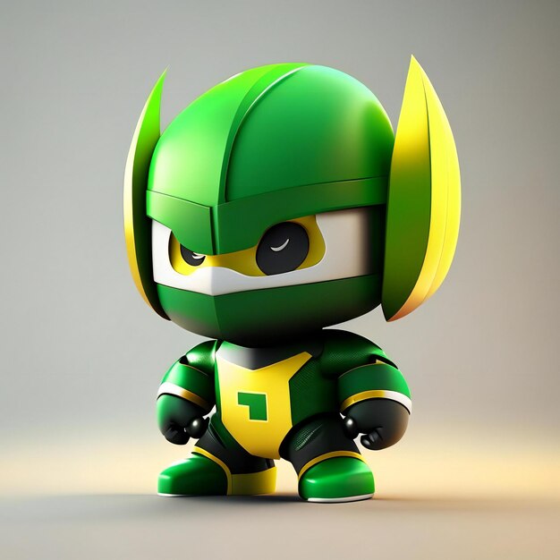 Mascot in yellow and green colors Generative AI