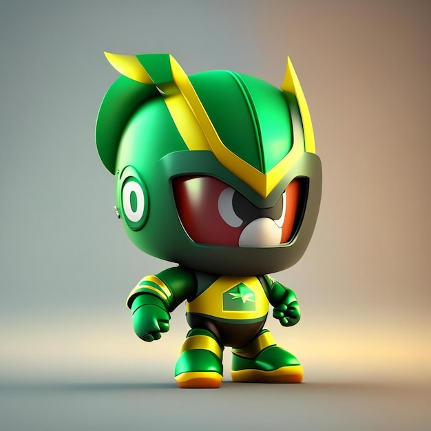 Mascot in yellow and green colors Generative AI