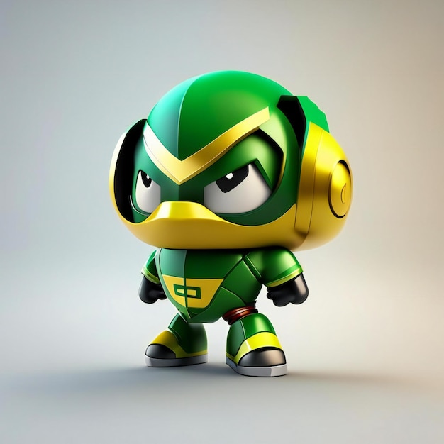 Mascot in yellow and green colors Generative AI