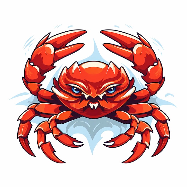 Mascotte logo krab witte achtergrond