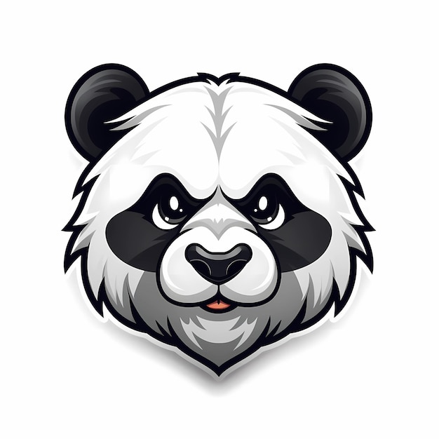 Mascotte logo Panda witte achtergrond