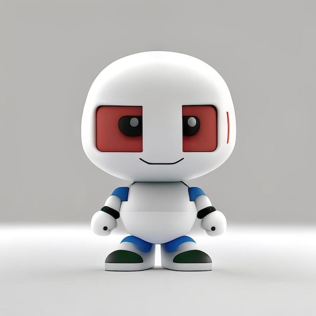 Mascotte personage in witte groene en rode kleuren Generatieve AI