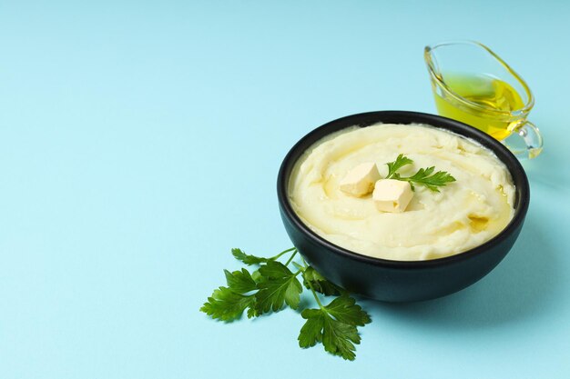 mashed potatoes concept of tasty and delicious food