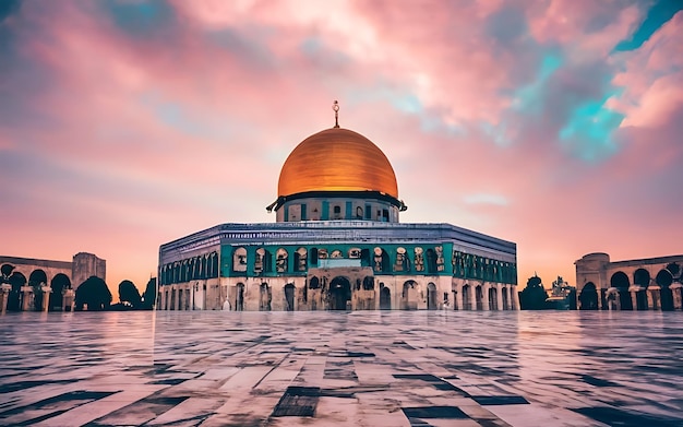 Masjid al Aqsa 일러스트레이션 배경