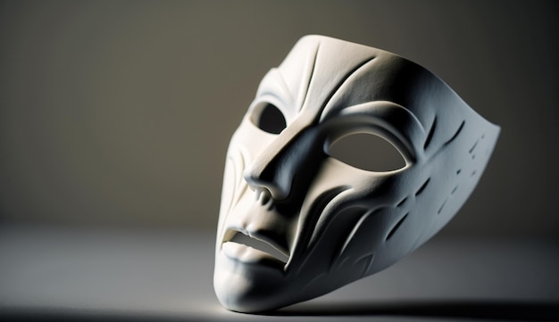 A mask isolated on a gradient