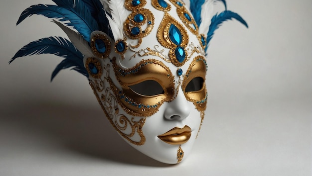 a mask that says  the name of the company