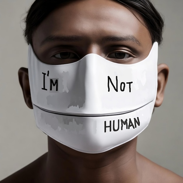 Foto mask_with_inscription_im_not_a_human_11