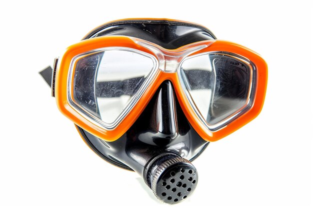 Photo a mask with orange lenses and a black mask that says  gas