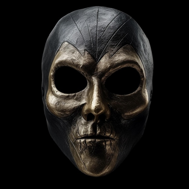 A mask with the word skull on it