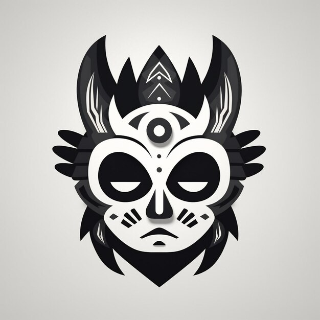 Masked Marvels A Fusion of Cultural Expressions in Vector Art and Design