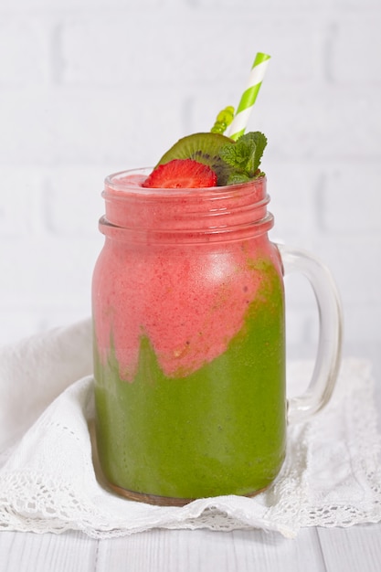 Mason Jar of fresh smoothie