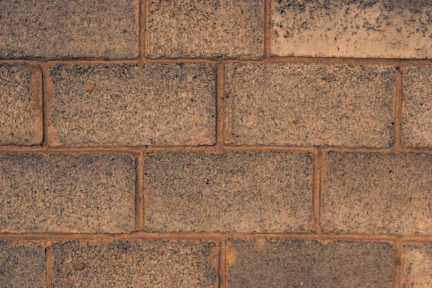 Masonry from old blocks with cement mortar Brickwork