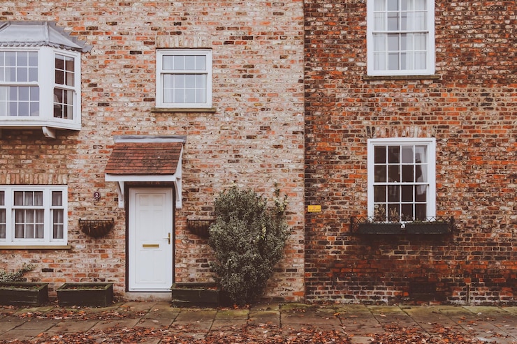 Photo masonry house facade