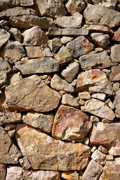 Masonry in spain, old stone walls