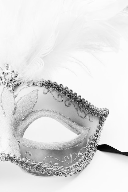 Photo masquerade mask isolated close up photo