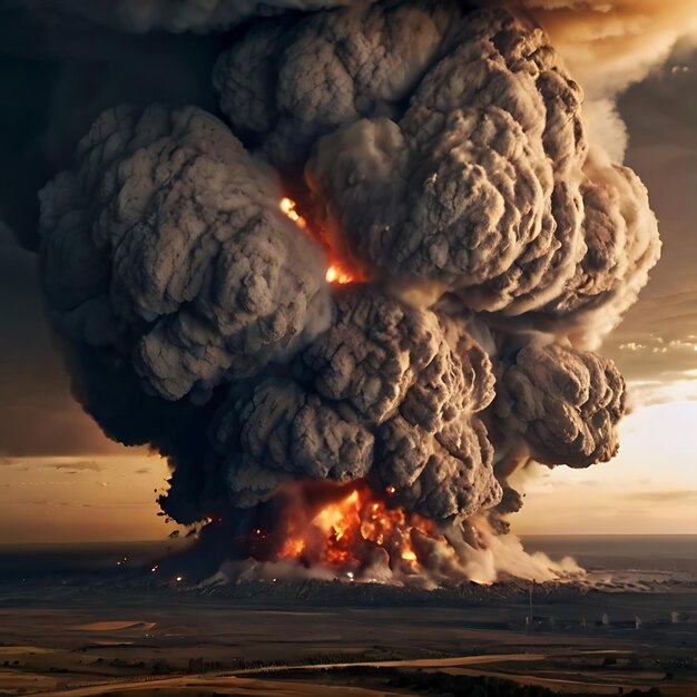 a mass explosion on earth that destroys all of humanity generated by AI