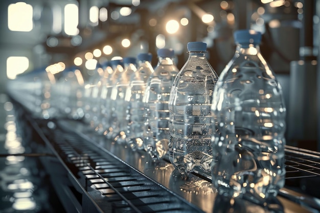 Массовое производство пластиковых бутылок