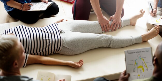 Massage therapy group training class