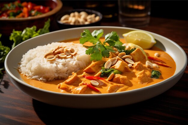 Massaman Curry geserveerd