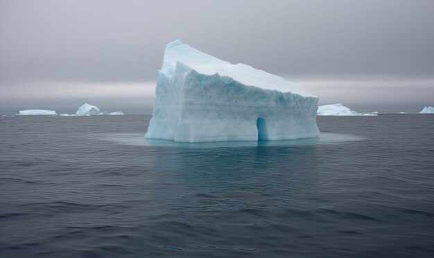 Massive floating iceberg spotted in polar sea Creating using generative AI tools