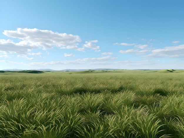 Photo massive grass field wide view in a sunny day background view high resolution