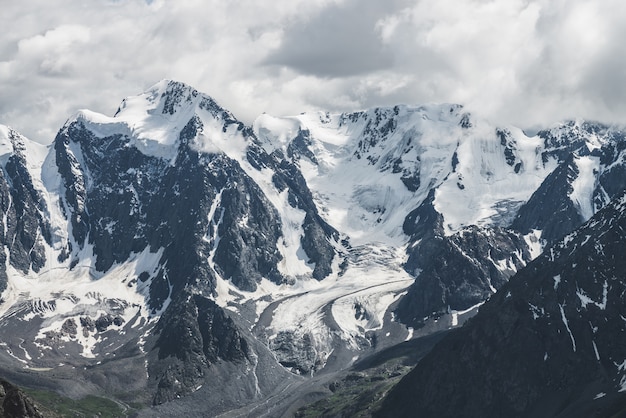 Massive hanging glacier on giant mountain