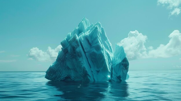 Massive Iceberg Drifting in the Ocean