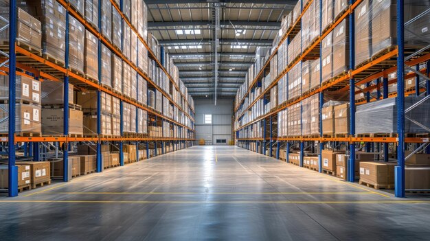 Massive warehouse showcasing efficient warehousing a center of seamless operations and