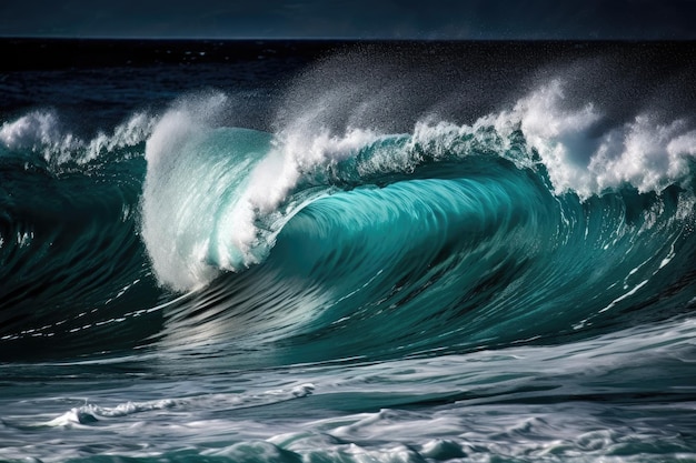 Massive wave in the open sea