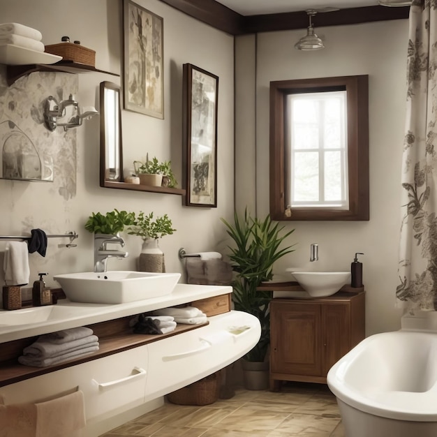 Master bathroom design ideas 3D render