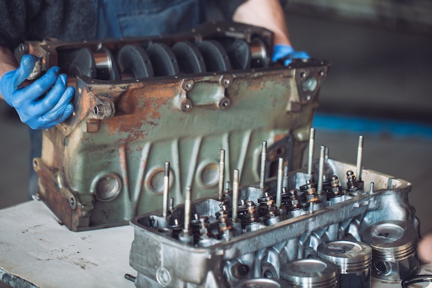 Master collects a rebuilt motor for the car.