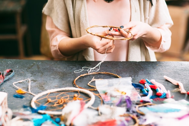 Master creating new dreamcatcher