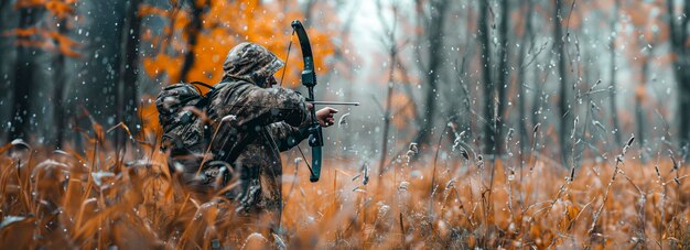 Photo mastering the art of archery a creative approach to hunting with a compound bow