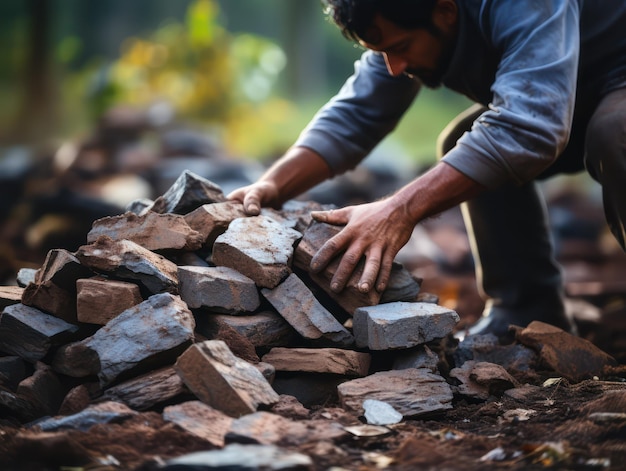 Mastering Craftsmanship 노련한 수공예품을 선보이는 The Man at Work