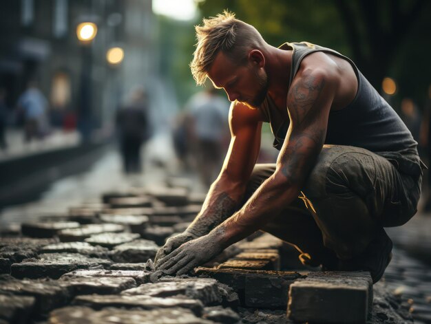 Mastering Craftsmanship 노련한 수공예품을 선보이는 The Man at Work