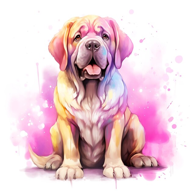 Photo mastiff dog cartoon