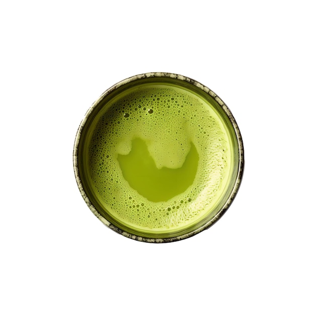 A Matcha cup isolate on white background