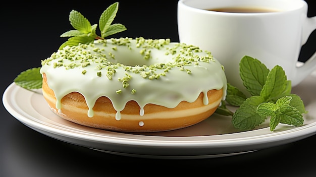 Matcha donut topping groene thee room snack