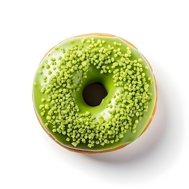 Photo matcha green tea donut