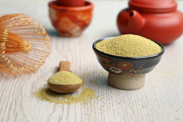 Matcha green tea powder