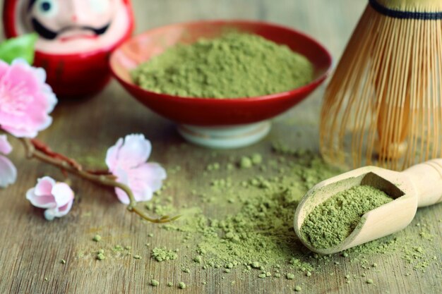 Matcha green tea powder