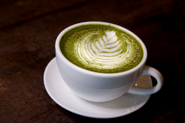 Matcha groene thee latte warme drank