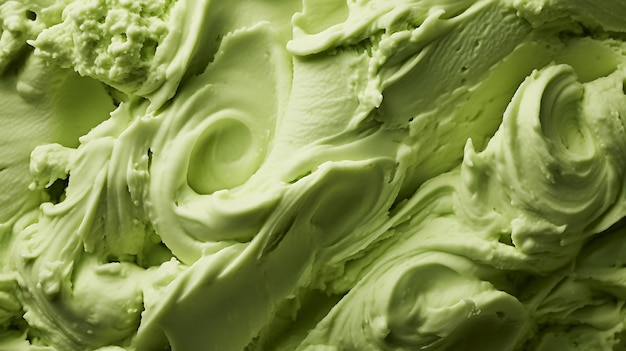 Photo matcha ice cream or green tea ice cream background