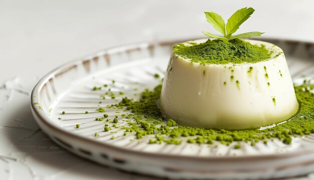 Matcha panna cotta