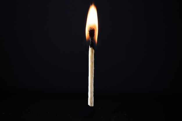 Photo matchsticks has ignited, showing fired light up in isolated.