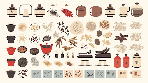 materials and tools for making medicines in oriental