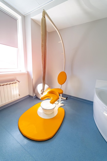 Maternity ward for newborns. Stylish modern childbirth ward.